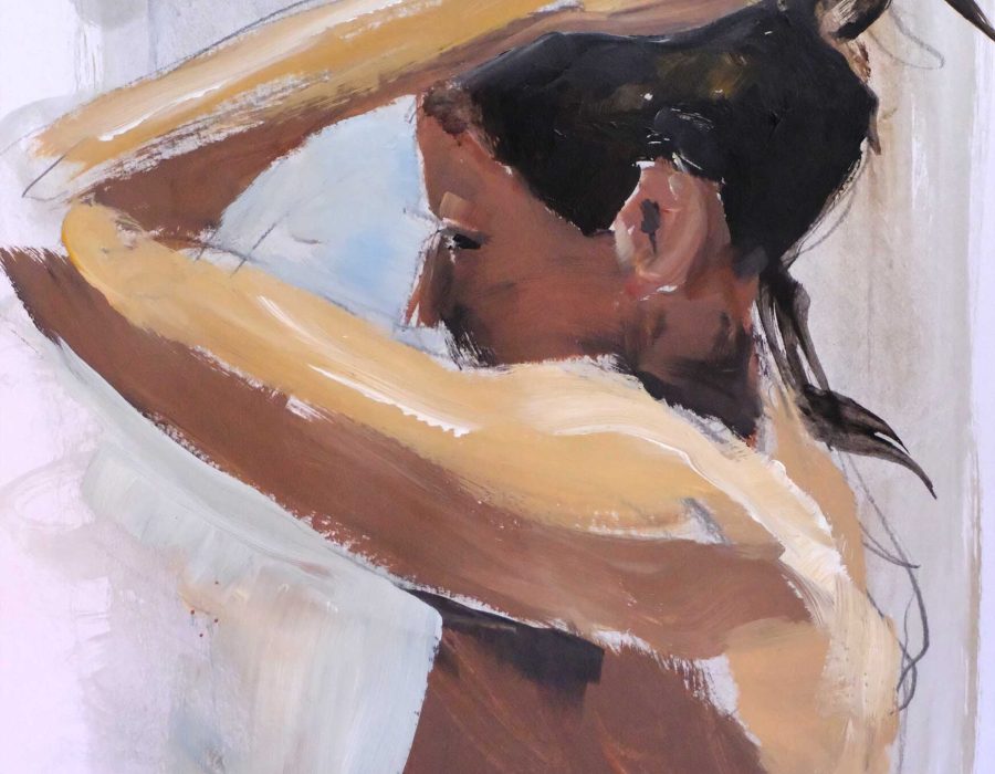 acrylic paint on paper