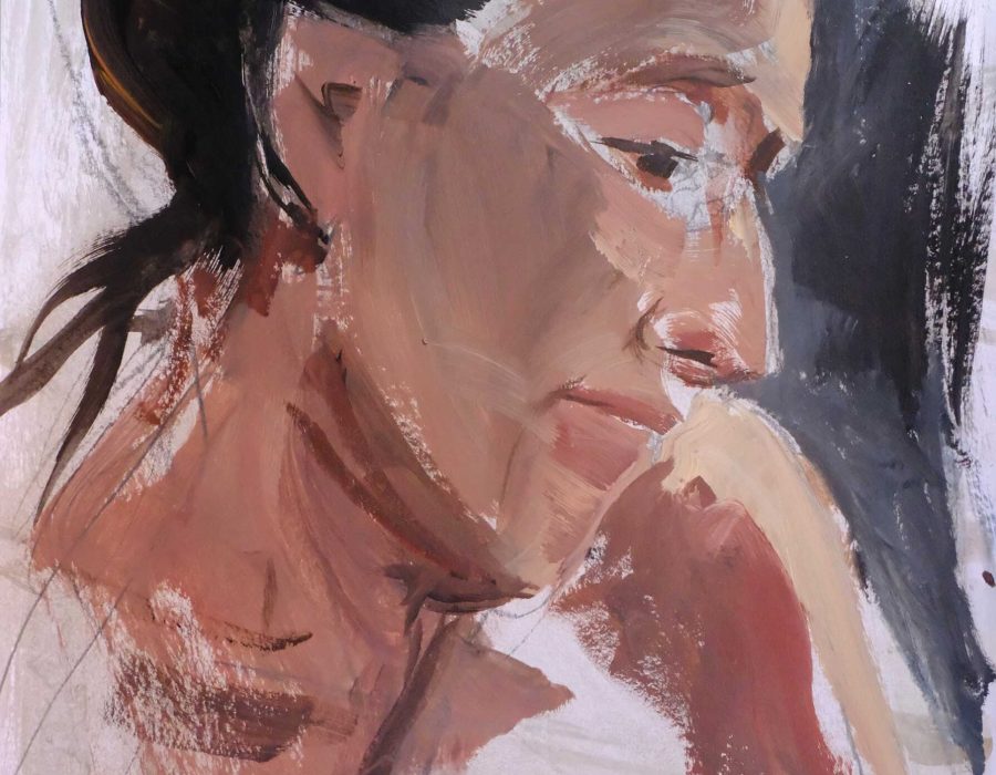 acrylic paint on paper