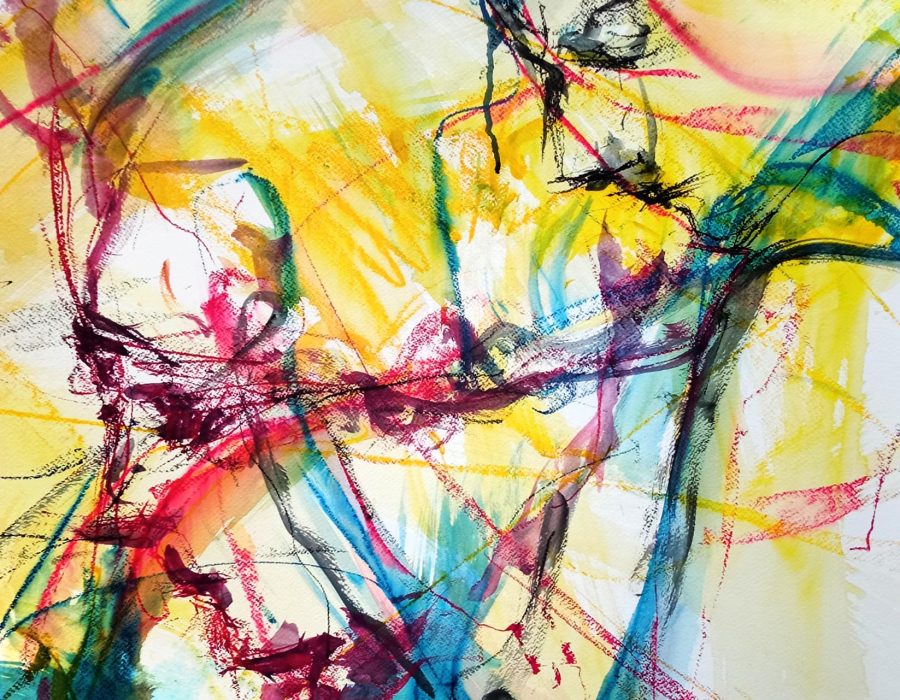 watercolor chalk on paper