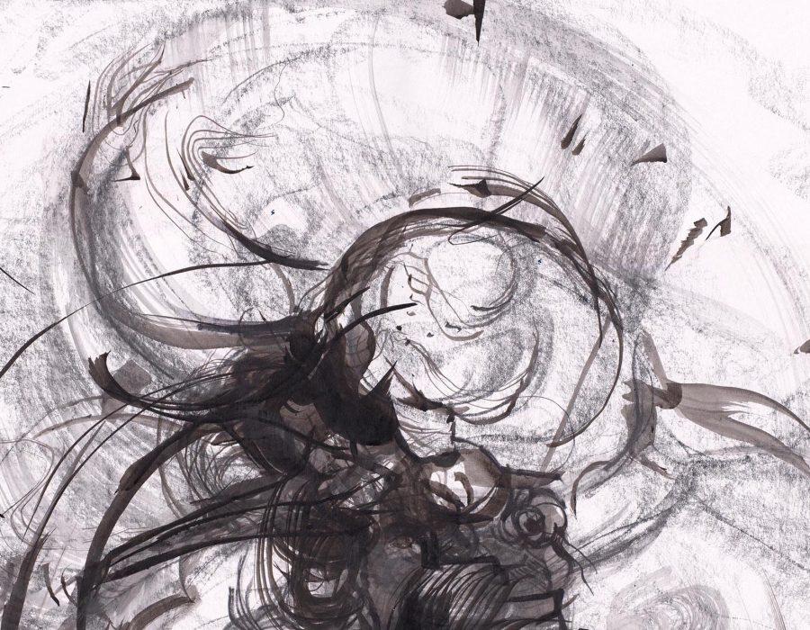 graphite and ink on paper